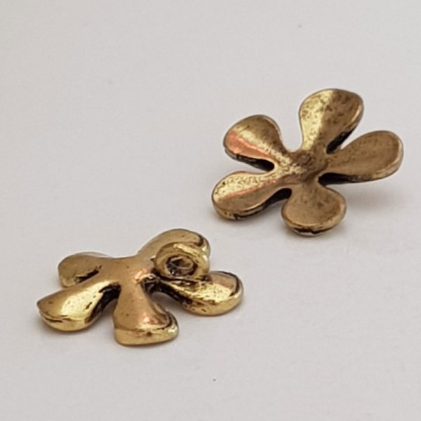 Charm a fiore in metallo N&deg;042 Oro