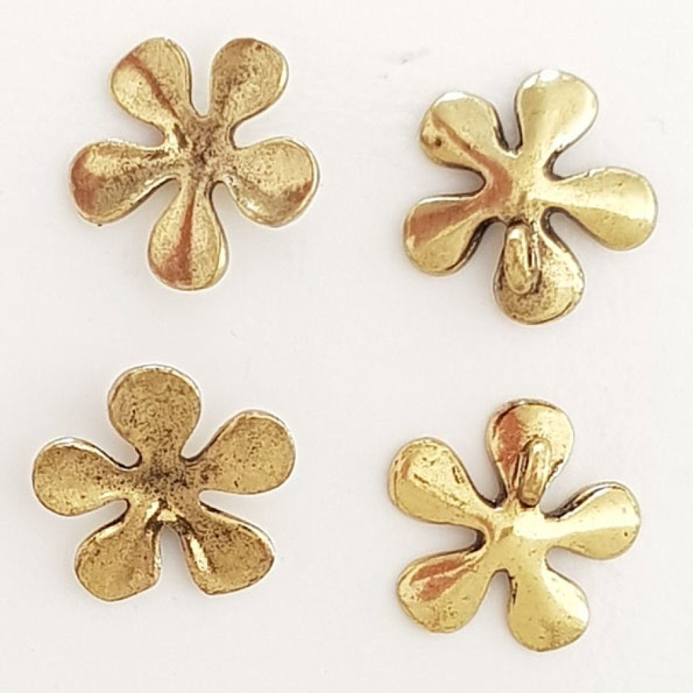 Charm a fiore in metallo N°042 Oro