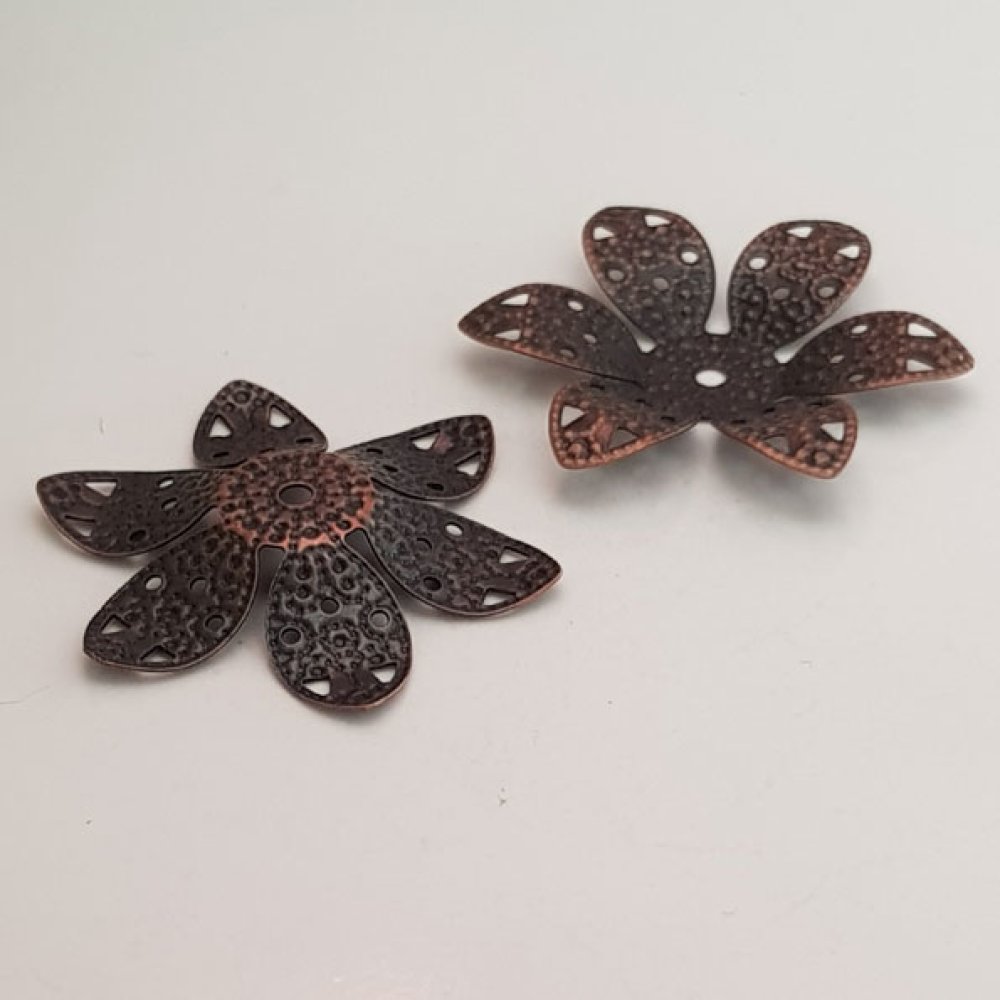 Charm floreale in metallo N°058 Rame