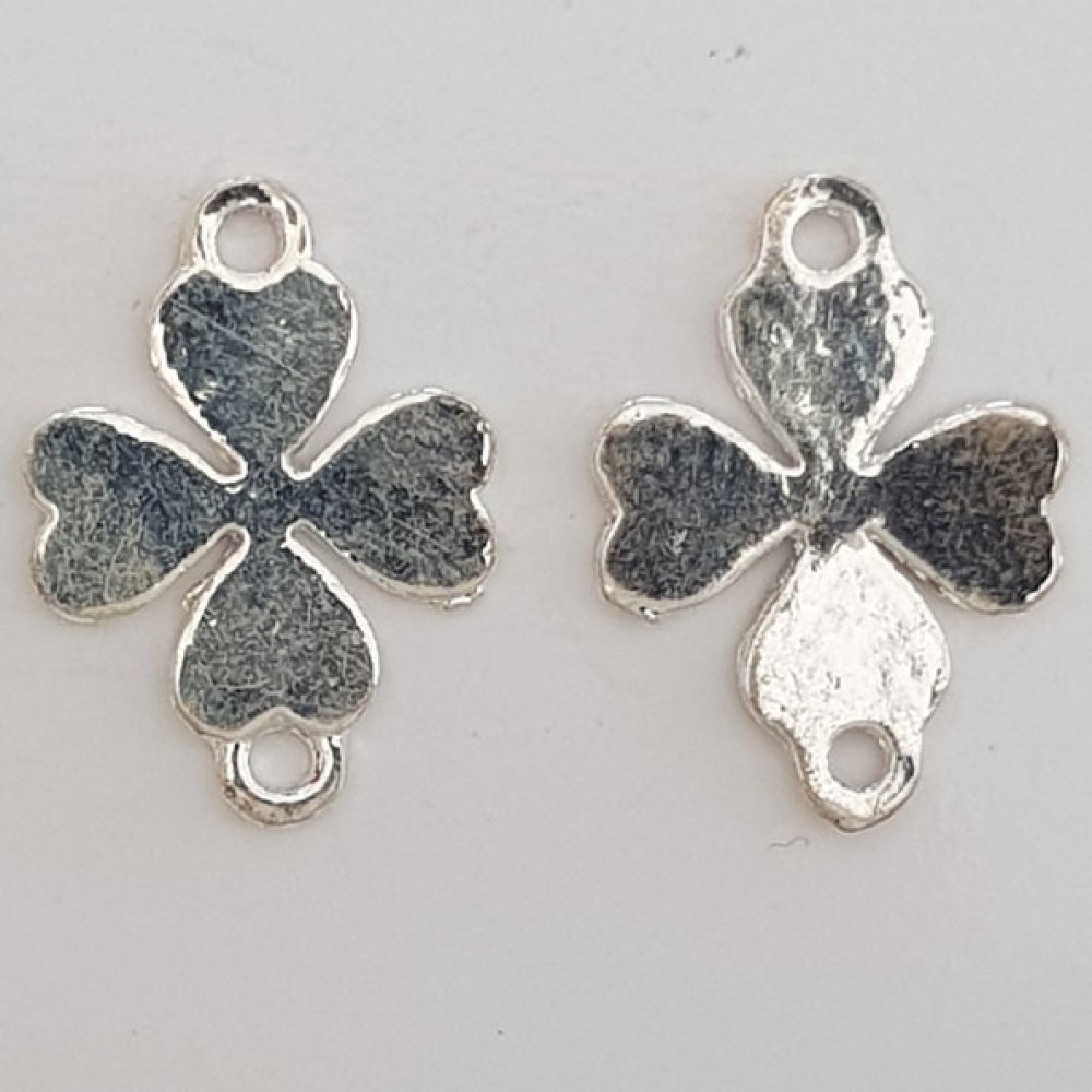 Breloque Fleur Métal N°072 Argent