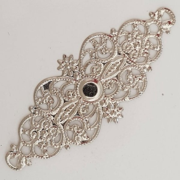 Charm floreale in metallo N&deg;098 Incisione su argento