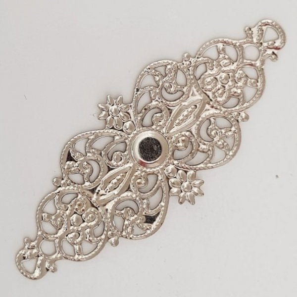 Charm floreale in metallo N&deg;098 Incisione su argento