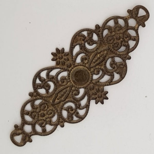 Charm floreale in metallo N&deg;098 Incisione in bronzo