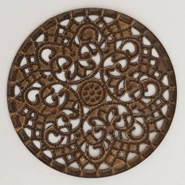 Charm floreale in metallo N&deg;100 Incisione in bronzo