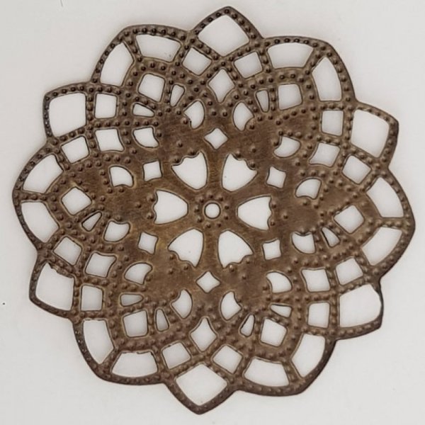 Charm floreale in metallo N&deg;101 Incisione in bronzo