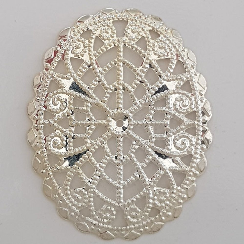 Charm floreale in metallo N°103 Incisione in argento