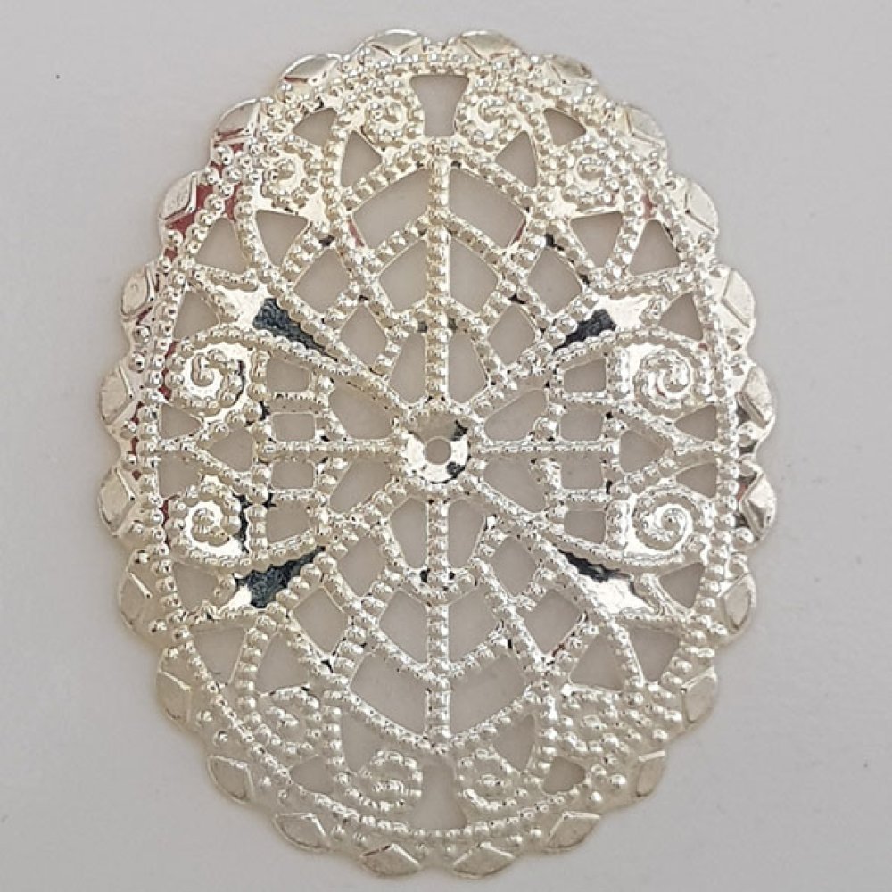 Charm floreale in metallo N°103 Incisione in argento