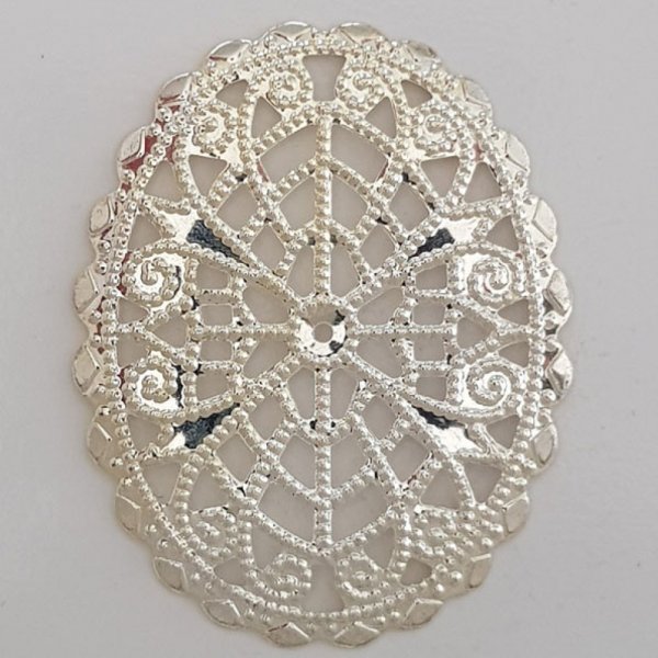 Charm floreale in metallo N&deg;103 Incisione in argento