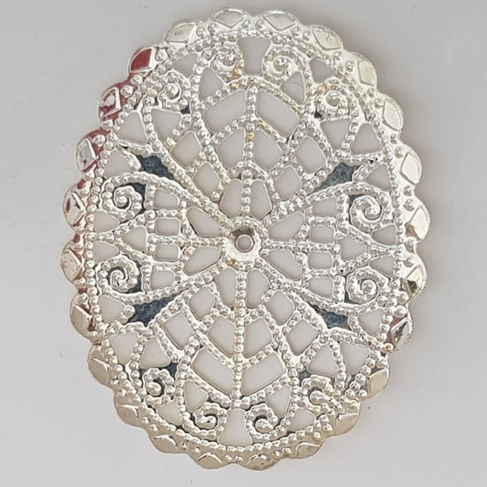 Charm floreale in metallo N°103 Incisione in argento