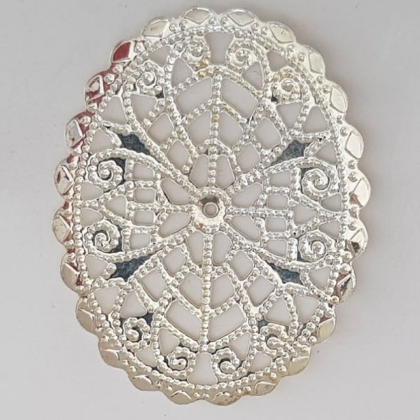 Charm floreale in metallo N&deg;103 Incisione in argento