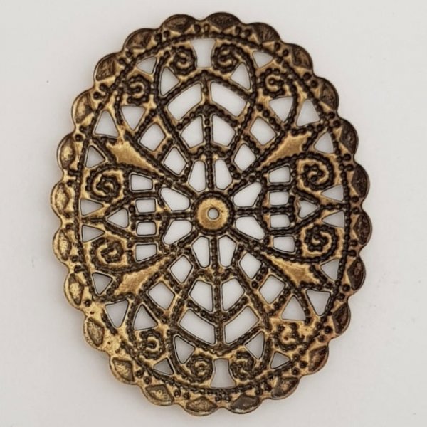 Charm floreale in metallo N&deg;103 Incisione in bronzo