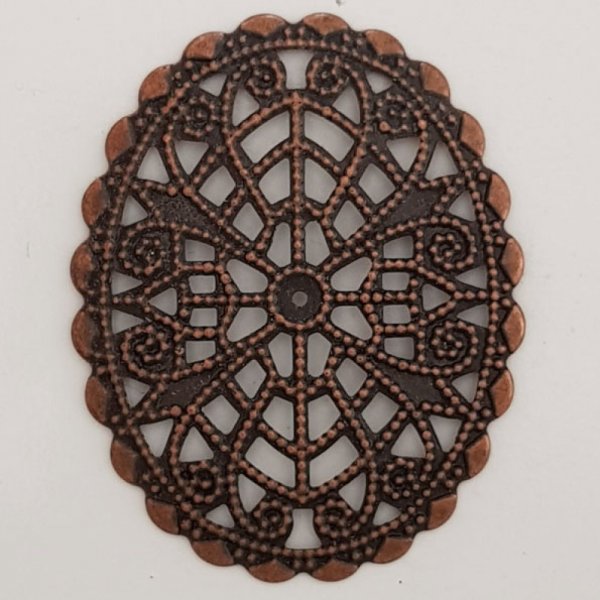 Charm floreale in metallo N&deg;103 Incisione su rame