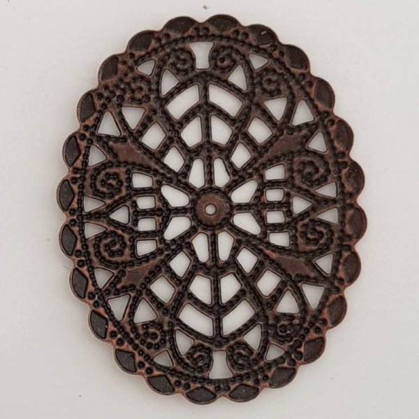 Charm floreale in metallo N&deg;103 Incisione su rame