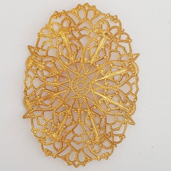 Breloque Fleur M&eacute;tal N&deg;104 Estampe Dor&eacute;