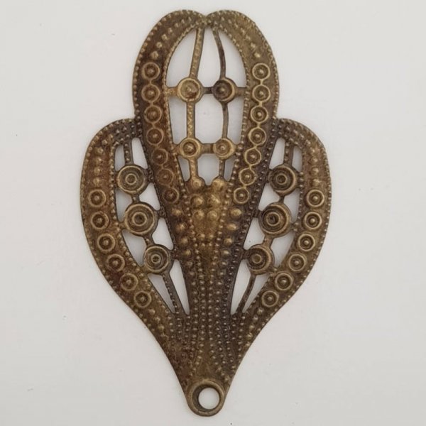 Charm floreale in metallo N&deg;118 Bronzo