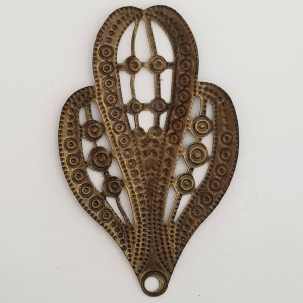Charm floreale in metallo N&deg;118 Bronzo