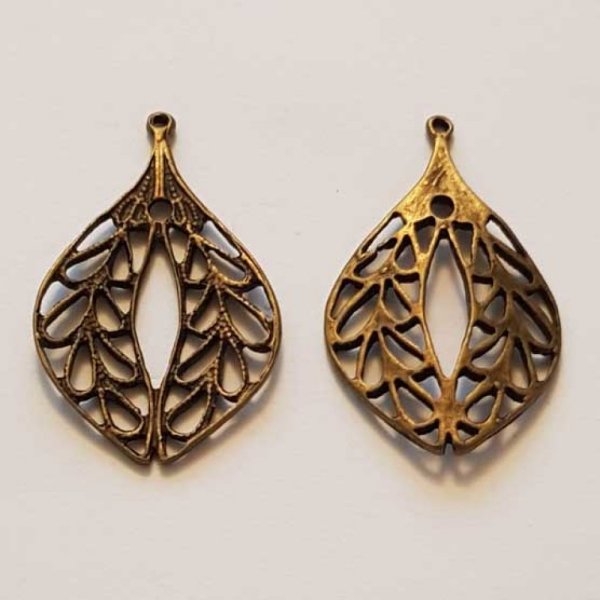 Breloque Fleur M&eacute;tal N&deg;137 Bronze