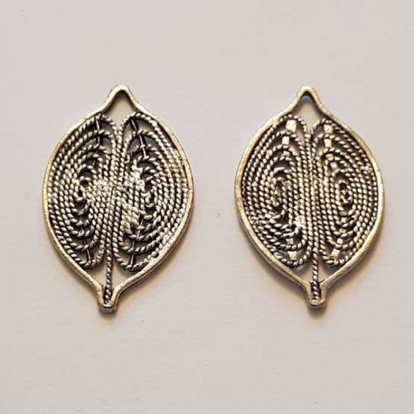 Breloque Fleur M&eacute;tal N&deg;147 Argent