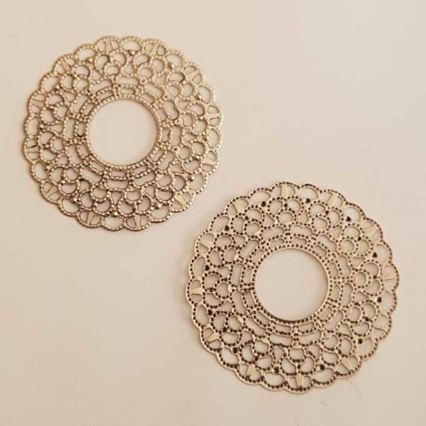 Breloque Fleur M&eacute;tal N&deg;171 Argent