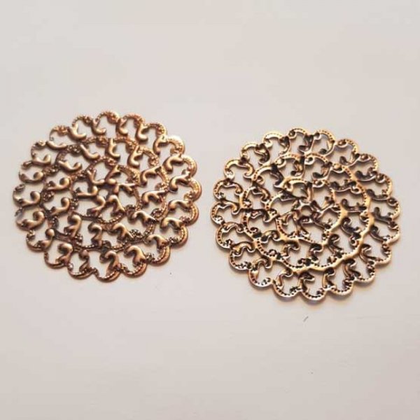 Breloque Fleur M&eacute;tal N&deg;102 Estampe