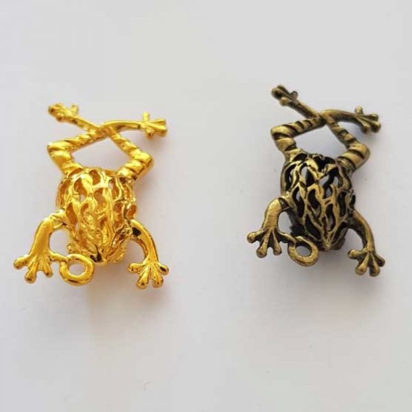Breloque Grenouille N&deg;09 Lot 2 pi&egrave;ces