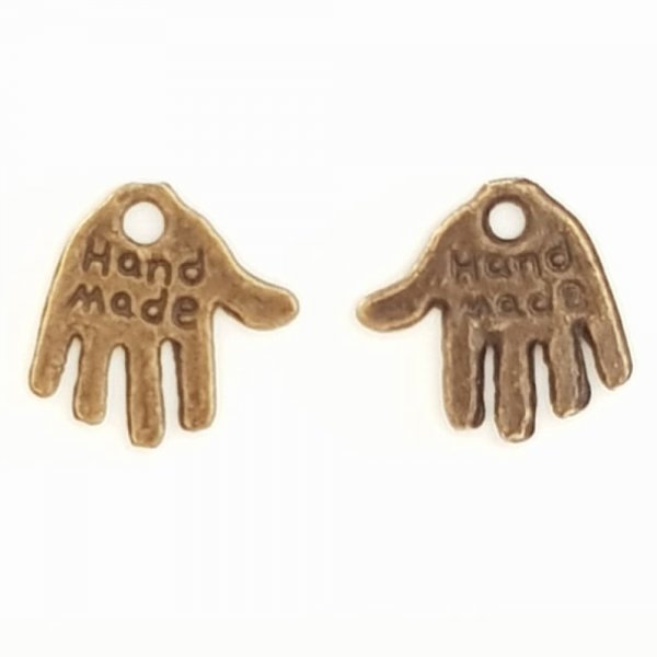 Ciondolo a mano "MADE HAND" N&deg;01 Bronzo