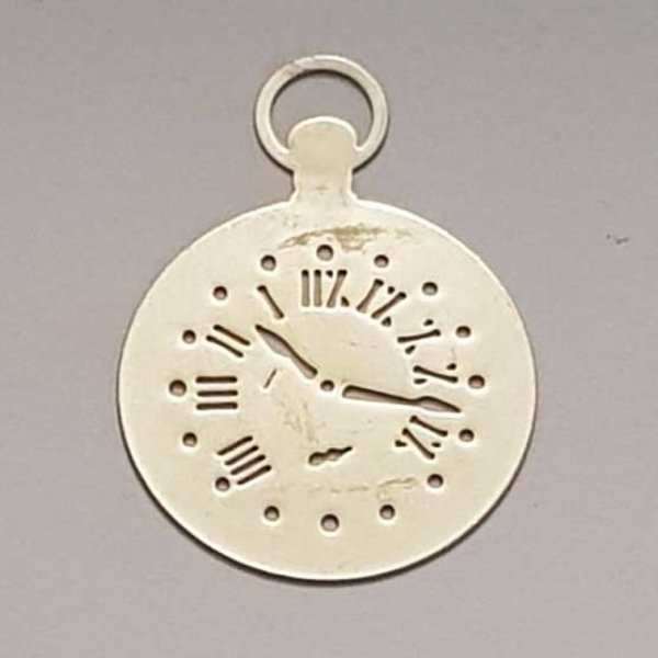 Breloque M&eacute;canisme Horloge N&deg;19 Argent