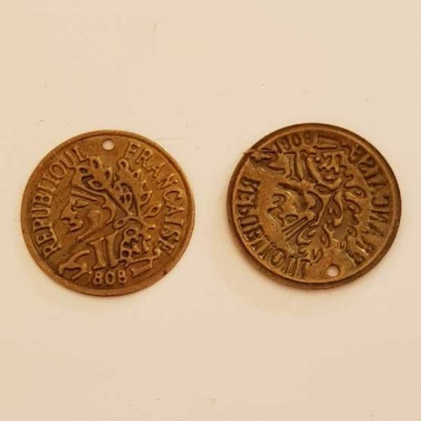 Breloque M&eacute;daille pi&egrave;ce 20 mm Bronze-04