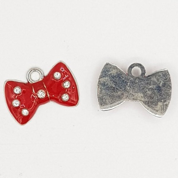 Charm Node N&deg;14 Nastro di metallo rosso