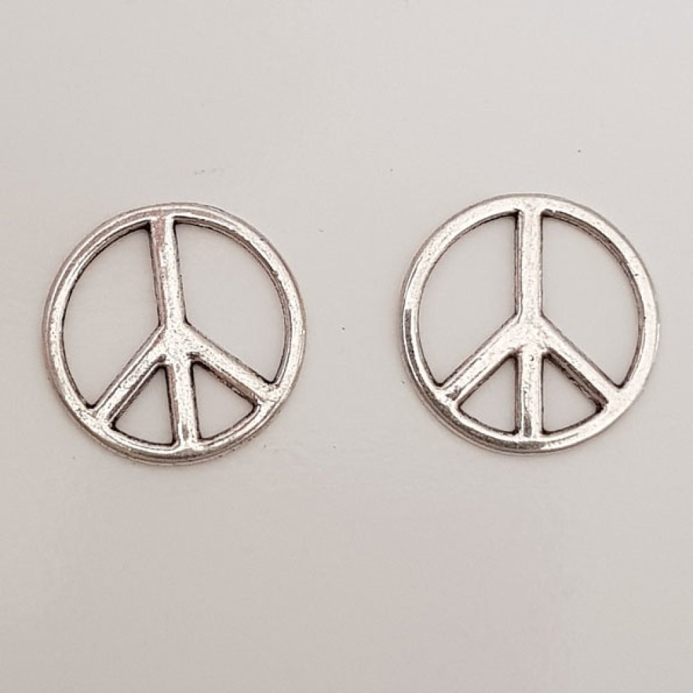 Charm Peace &amp; Love N°06 Argento x 10 pezzi