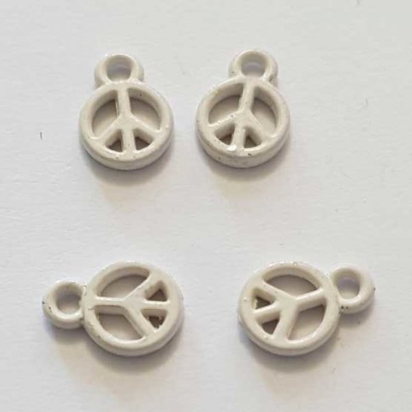 Breloque Peace & Love N&deg;10 Blanc