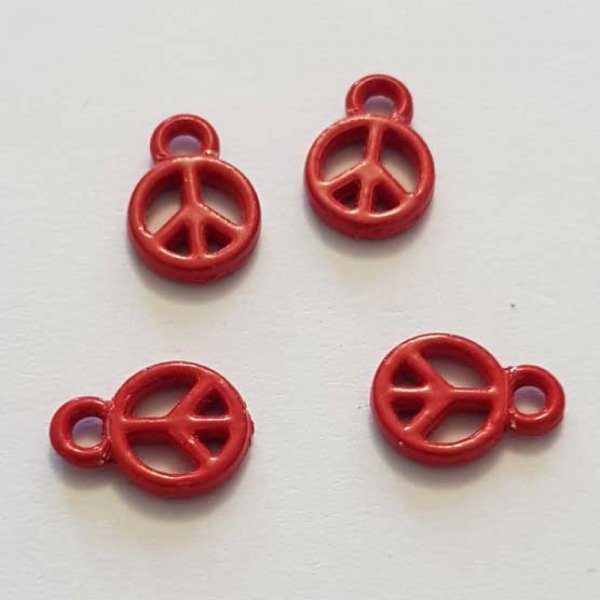 Breloque Peace & Love N&deg;10 Rouge