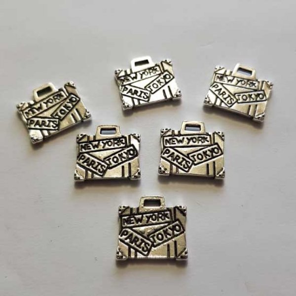 Borsa Charm N&deg;26 Valigia Argento