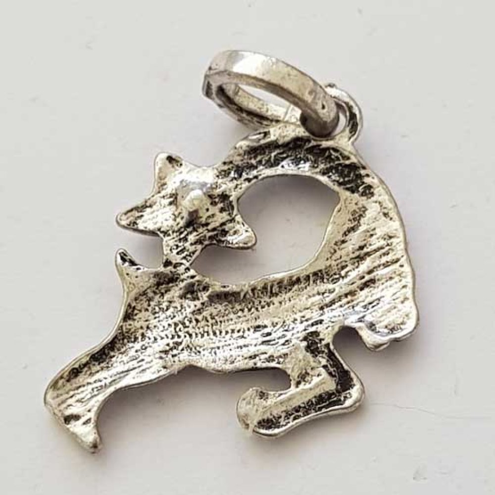 Ciondolo segno zodiacale Capricorno in argento placcato N°03 con strass