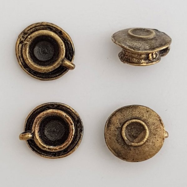 Charm Tazza e piattino N&deg;01 Cucina Oro Antico