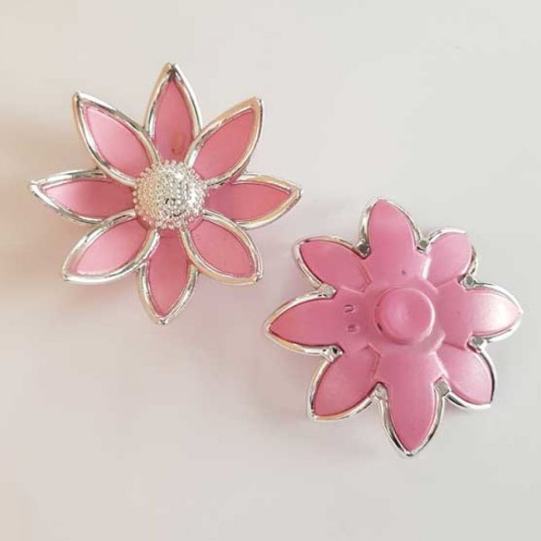 Breloque fleur N&deg;01 Rose