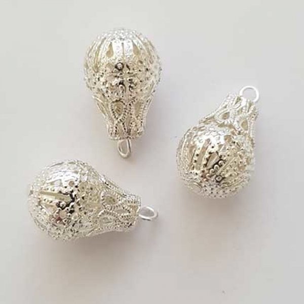 Ciondolo a goccia in argento traforato N&deg;02-01