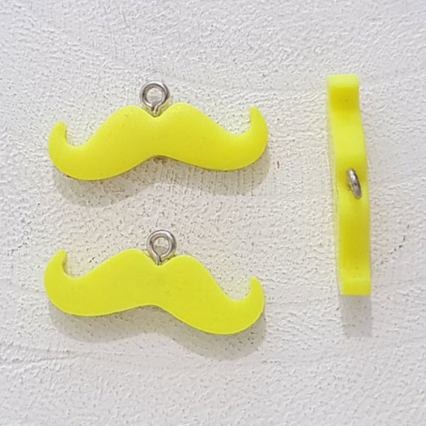 Ciondolo Moustache N&deg;10 Giallo fluo