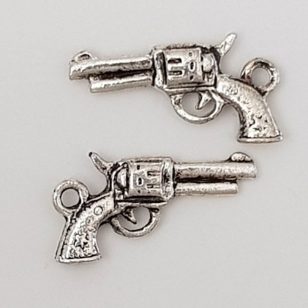 Charm pistola revolver N&deg;02 Argento
