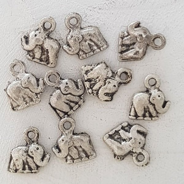 Ciondolo elefante N&deg;02 x 2 pezzi