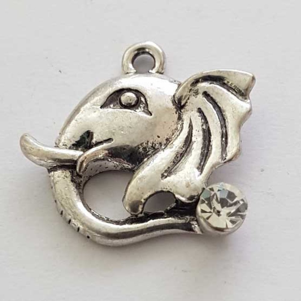 Breloque Éléphant N°12 Argent Lot de 2 pièces