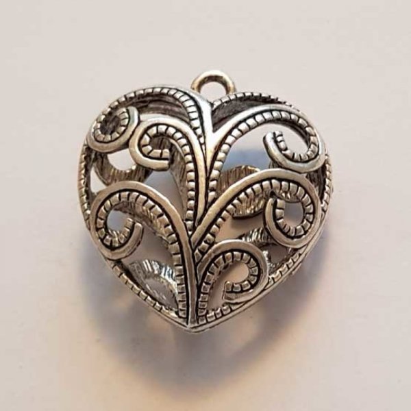 Breloques C&oelig;ur N&deg;75 Argent