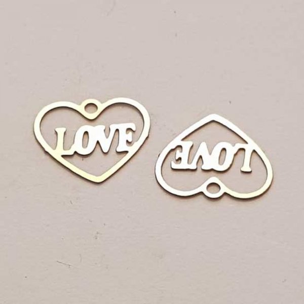 Breloques C&oelig;ur N&deg;87 C&oelig;ur Argent Love