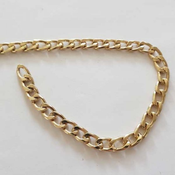 Bracciale piatto a catena d'oro (alta qualit&agrave;)