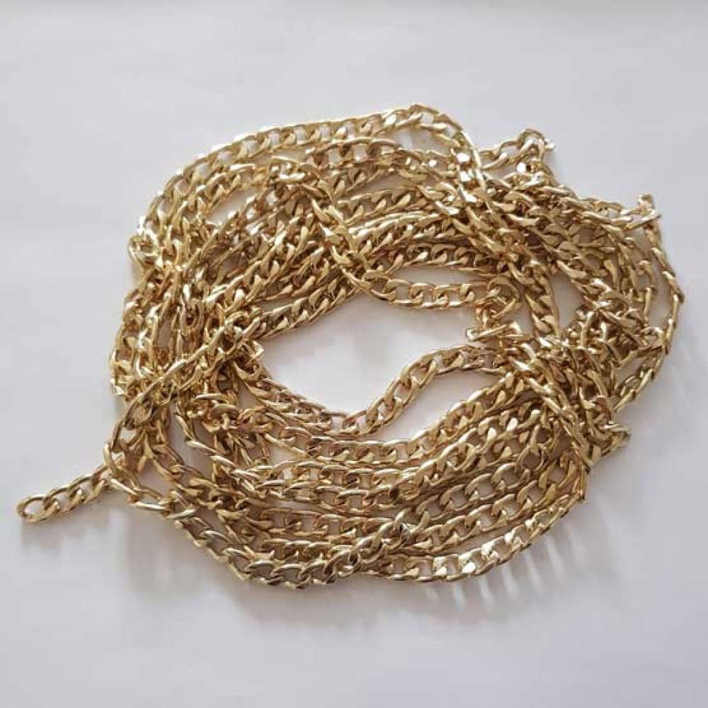 Bracciale piatto a catena d'oro (alta qualità)