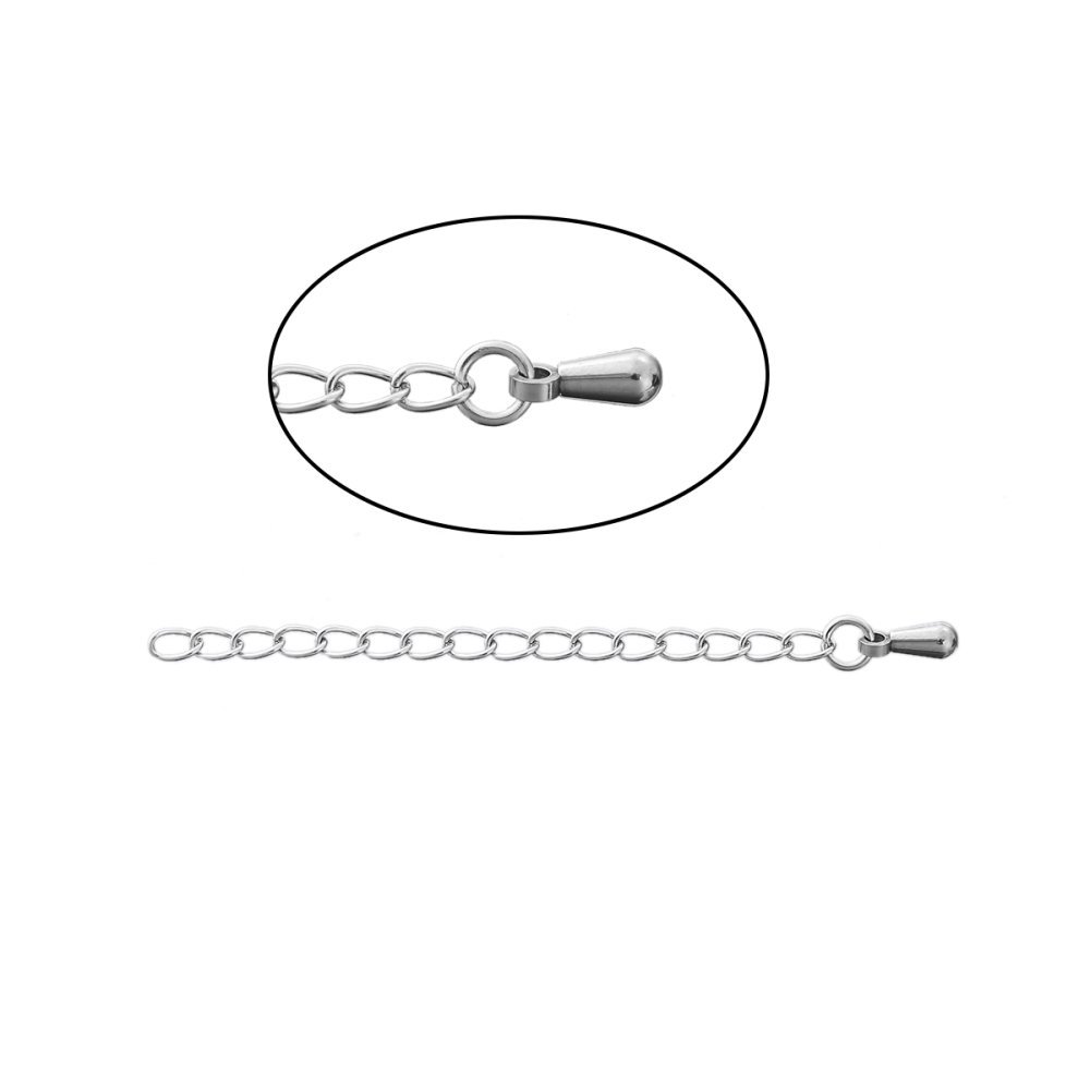 Catena di prolungamento per collana in acciaio inox 6 cm N°01