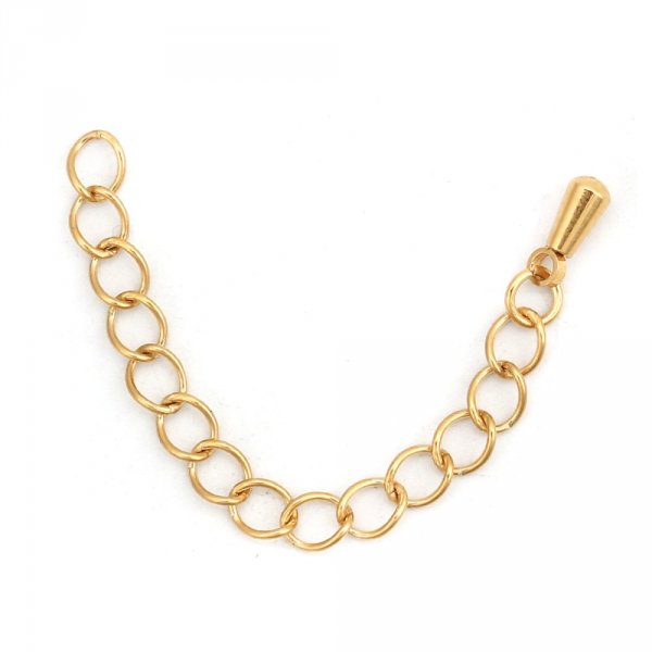 Catena di prolungamento in acciaio inox 6 cm N&deg;03 Oro