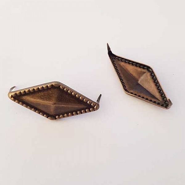 Clous rivet &agrave; griffes 26 x 11 mm Bronze 10 pi&egrave;ces