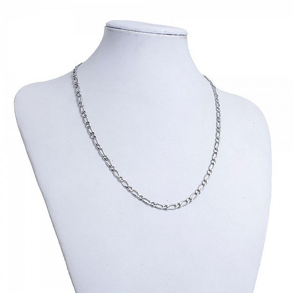 Collana N&deg;03 in acciaio inossidabile Maglia Figaro 50,5 cm