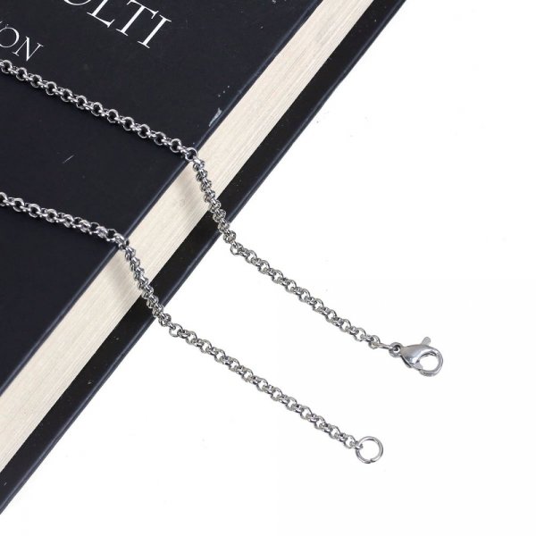 Collare N&deg;04-02 in maglia d'acciaio inossidabile Jaseron di 51 cm